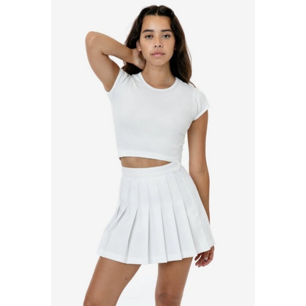 💕AMERICAN APPAREL💕 Tennis Skirt ~ White Large L NWOT - Picture 12 of 16